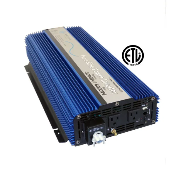 PWRI300012120S – AIMS POWER Power Inverter, Pure Sine Wave Inverts 12 Volt DC To 120 Volt AC 3000 Watt 6000 Watt Surg...